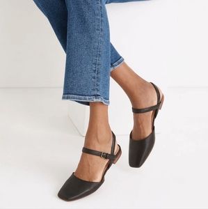 MADEWELL The Jeanne slingback flats in leather Size 7.5.
